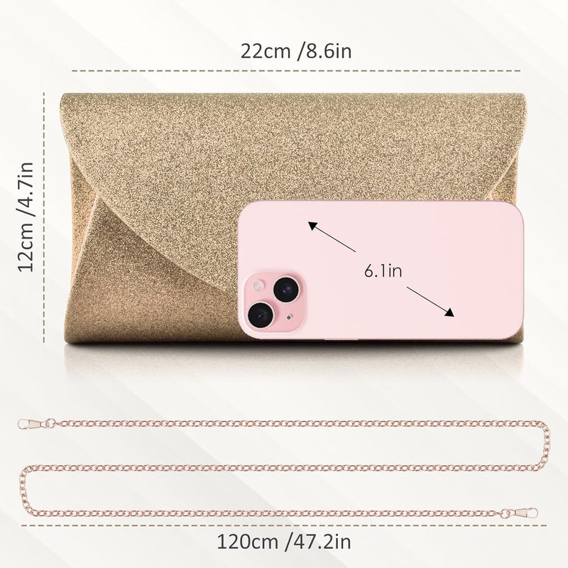 PACETAP Clutch Purses for Women, Handbags with Chain for Women Formal, Evening Bag for Wedding Party Cocktail Prom Dinner - Image 3